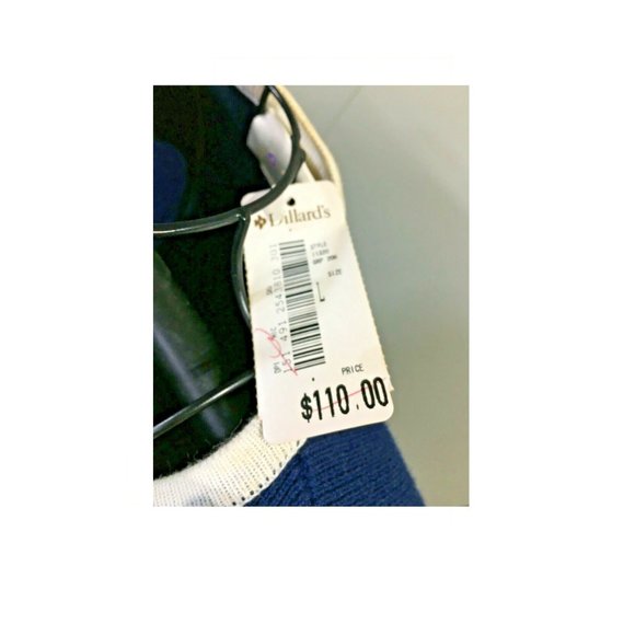 Vtg 1992 Susan Bristol Set Navy Blue Pleated Skirt & Button Top Knit Sweater Top - Picture 12 of 12